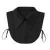 Women Shirt Collar Insert Accessory, Detachable Pointed Collar Panel with Button Front for Casual Daily Styling