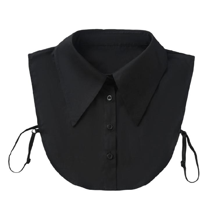 Women Shirt Collar Insert Accessory, Detachable Pointed Collar Panel with Button Front for Casual Daily Styling