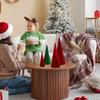 Velvet Christmas Cone Tree Decorations Christmas Flocked Tree Table Centerpiece for Winter Farmhouse Tiered Tray Mantle Decor