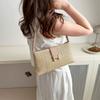 Spring Popular Large Capacity Straw Woven Bag for Women In Spring and Summer New Fashionable Shoulder Bag Casual Beach Small Square Bag
