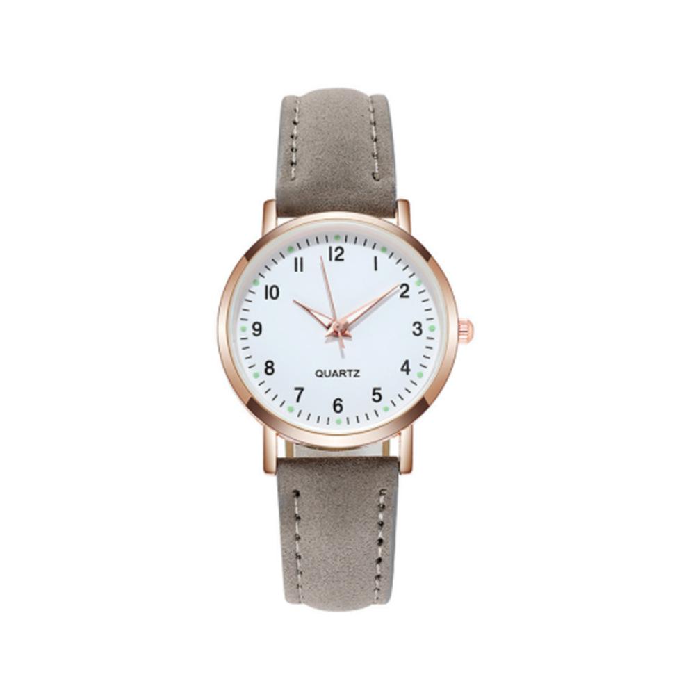 1/2/3/4pcs Fashion Arabic Dial Women Quartz Watch Casual Leather Strap Wristwatch for Girls Friendship Clock Gifts (Without Box)
