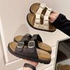 Fashion 2025 New Fashion Style Womens Flat Slippers Summer Outdoor Beach Sandals Female Classic Crok Buckle Sandal Lady Slides