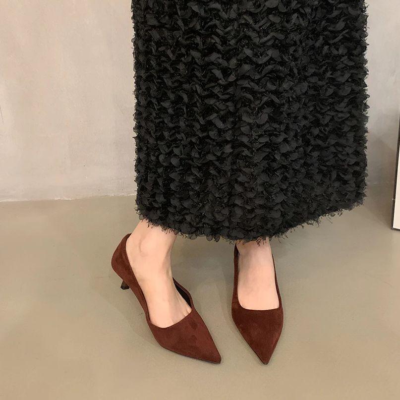 Fashion Bailamos Fashion Sexy Flower Pointed Toe Thin Low Heels Pumps Women Elegant Wedding Slingback Mules Shoes Zapatos De Mujer