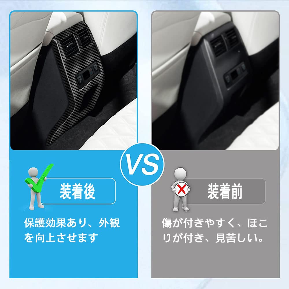 Mitsubishi Outlander Rear Air Conditioning Panel Interior Rear Seat Air Conditioning Interior Parts Carbon Fiber Cover, Panel, (Digital Look)