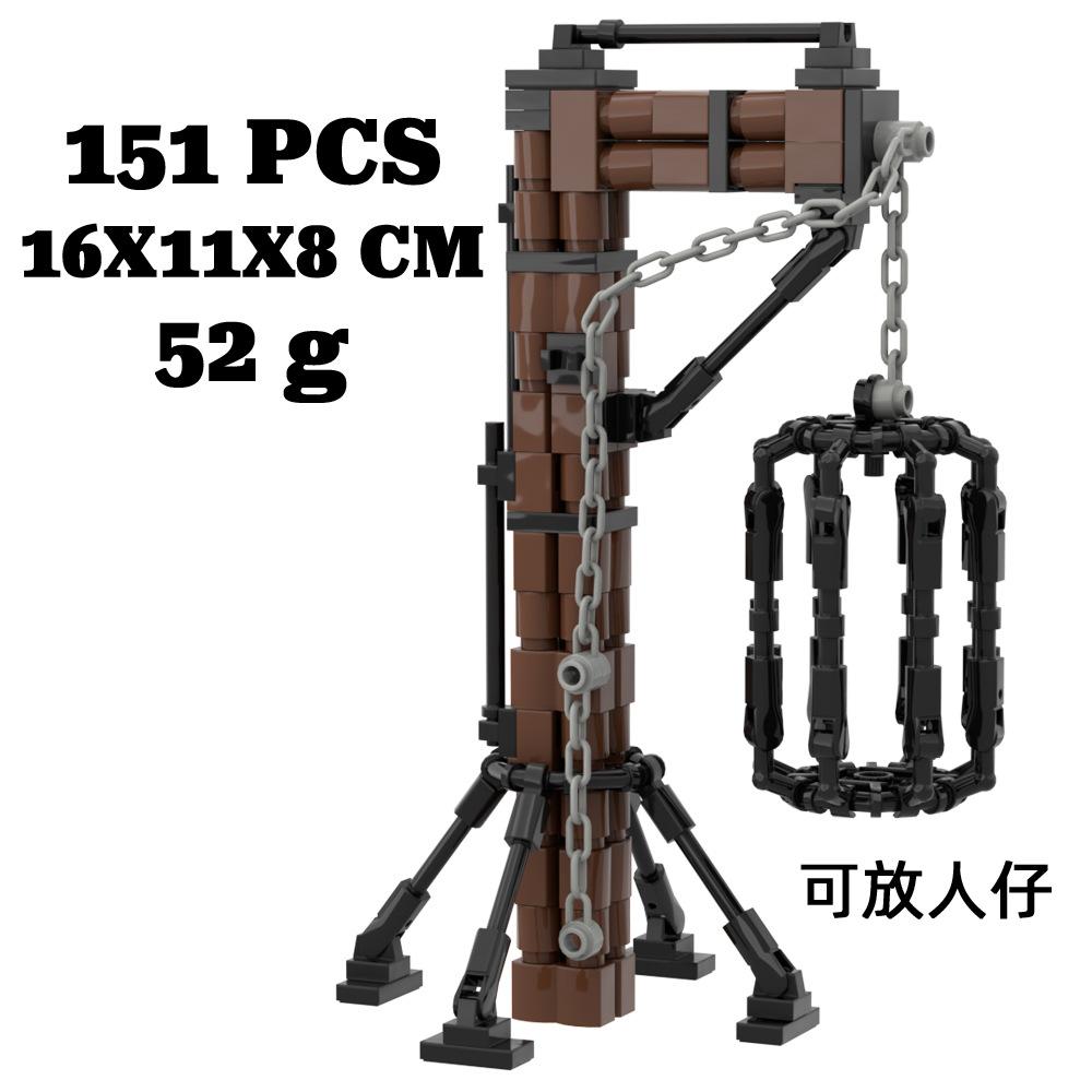 Lion Fortress Castle Modular Wall Tower Corner Medieval Military Soldier Figure Scene Ornament