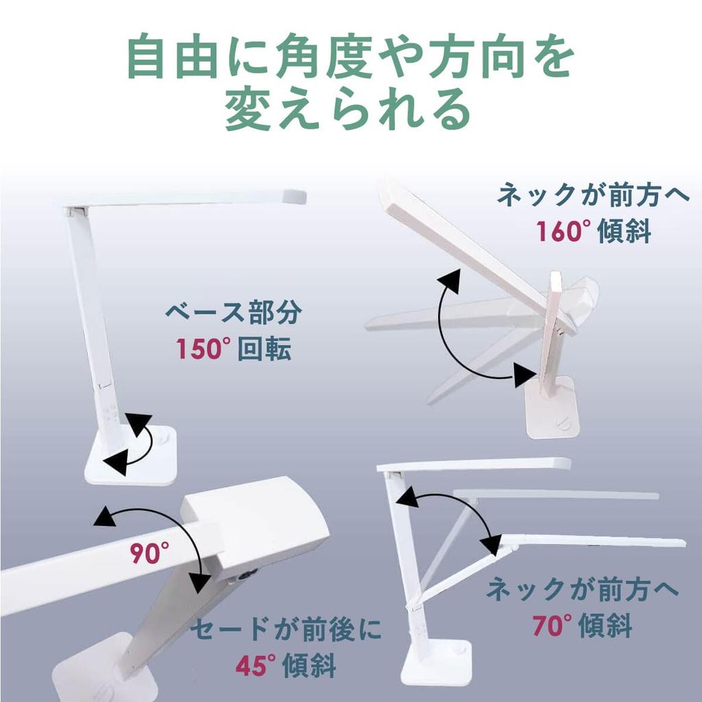 LED Desk Lamp [Recommended by Lighting Professionals] Eye-Friendly Natural Light Desk Lamp, Wide Display, High Color Rendering Ratio (Ra95), Clamp,