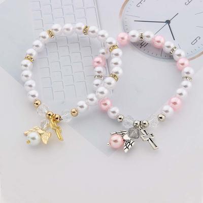 Bracelet de baptême pour fête prénatale, ange, cadeau de baptême pour fille et garçon
