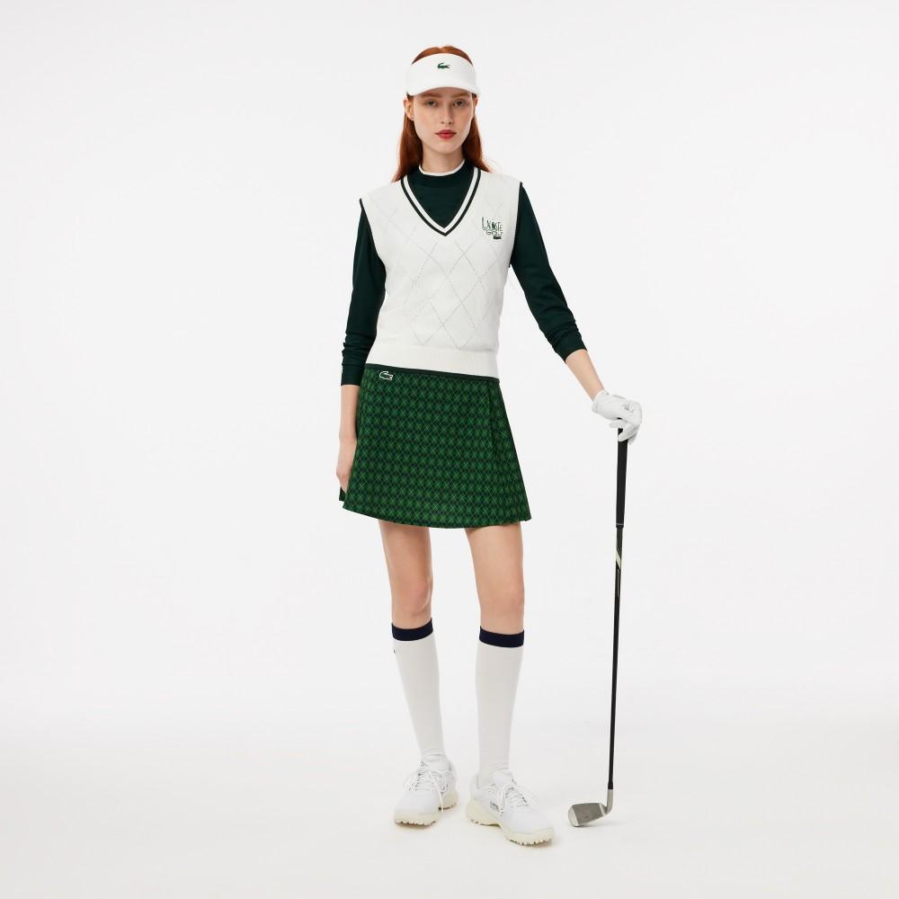 Lacoste Women's Argyle Pattern Golf Vest AF2763-54N0LP