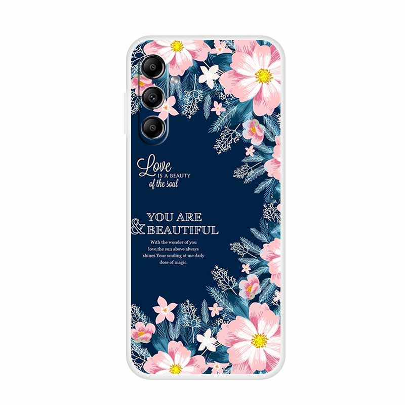 For Samsung Galaxy A14 A34 A54 5G Case Cartoon Soft Silicone TPU Cover Coque for Samsung A54 A34 A24 4G Transparent Clear Capa