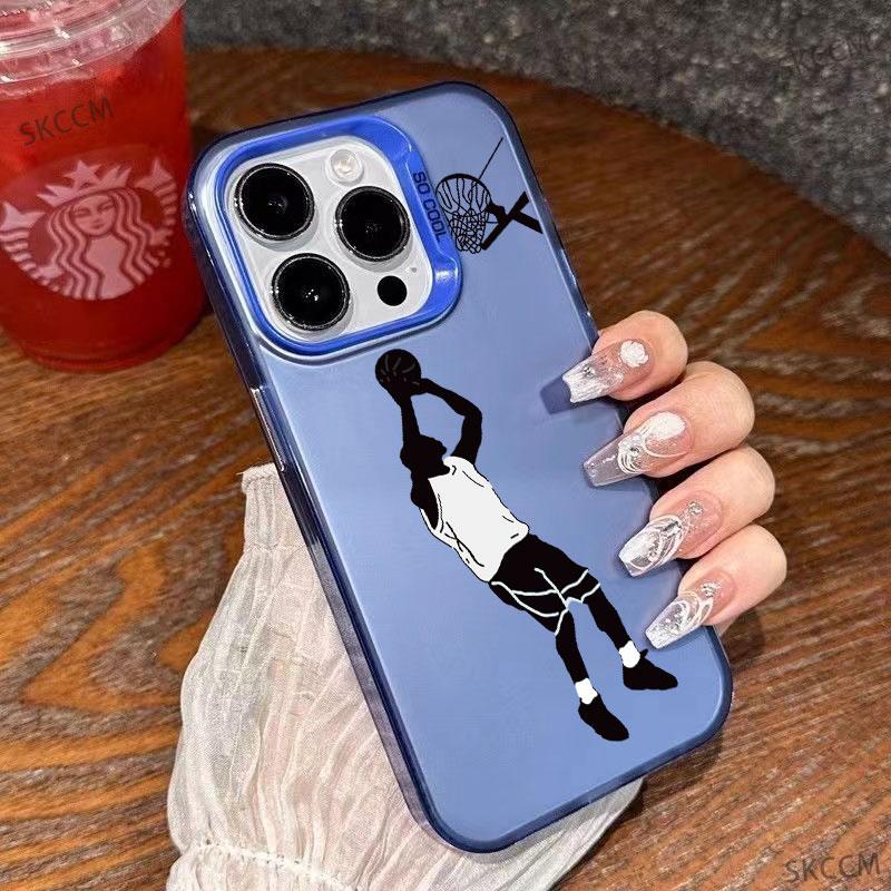 Basketball Player Plating Case For iPhone 11 13 12 14 15 16 Pro Max 13 15 Pro XS XR XS 7 8 14 16 PLUS SE 2022 Shockproof Cover