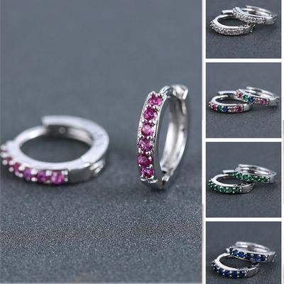 Tragus Huggie Hoop Earring Colorful CZ Earrings Zircon Ear Stud CZ Ear Piercing Cubic Zirconia