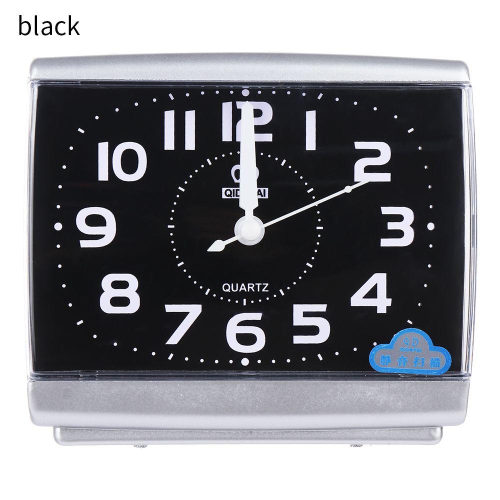 

Square Bedside Table Battery Operated Number Clock Quartz Home Decor Alarm Clock чорний