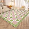Double-Sided Flannel Carpet - Reversible Design Living Room Rug, 2-in-1 Bedroom Mat Four-Season Use Home Decor