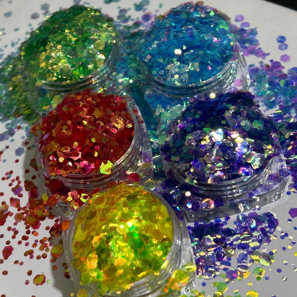 Ultra-Thin Fluorescent Color Large Sequin Nail Art Decorations – Handmade DIY Toy Accessories