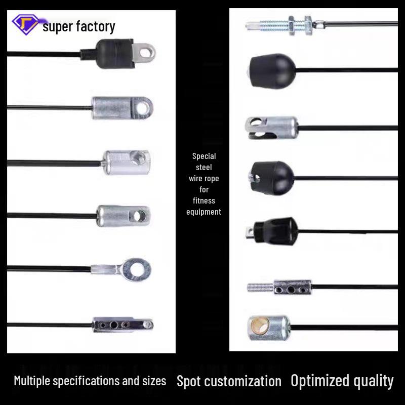 

Steel Wire Rope for Fitness Equipment: PU 5/6mm Gantry Rack Cable 5mm PU coated чорний