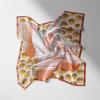 Twill Silk Scarf Woman Box Digital Printing Square Scarves Wraps Bandana Small Hijab Silk Foulards Tie Headband Neckerchief 53CM