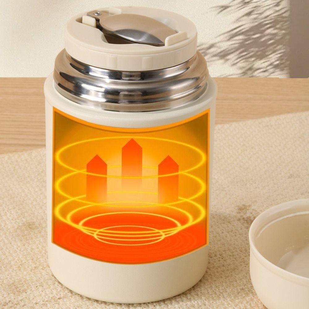 Handheld Thermal Soup Cup Stainless Steel Lunch Box Portable Food Thermal Jar  School