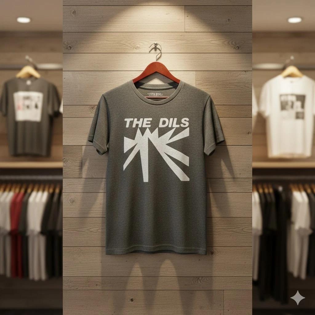 The Dils Classic Punk Logo T-Shirt Black - T668 S
