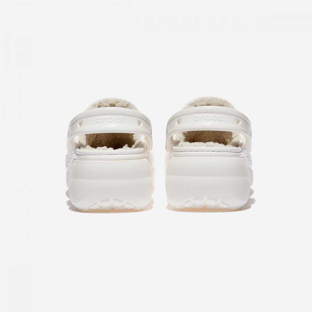 Crocs Классические женские сабо на платформе с подкладкой белый цвет 250 — фото 5