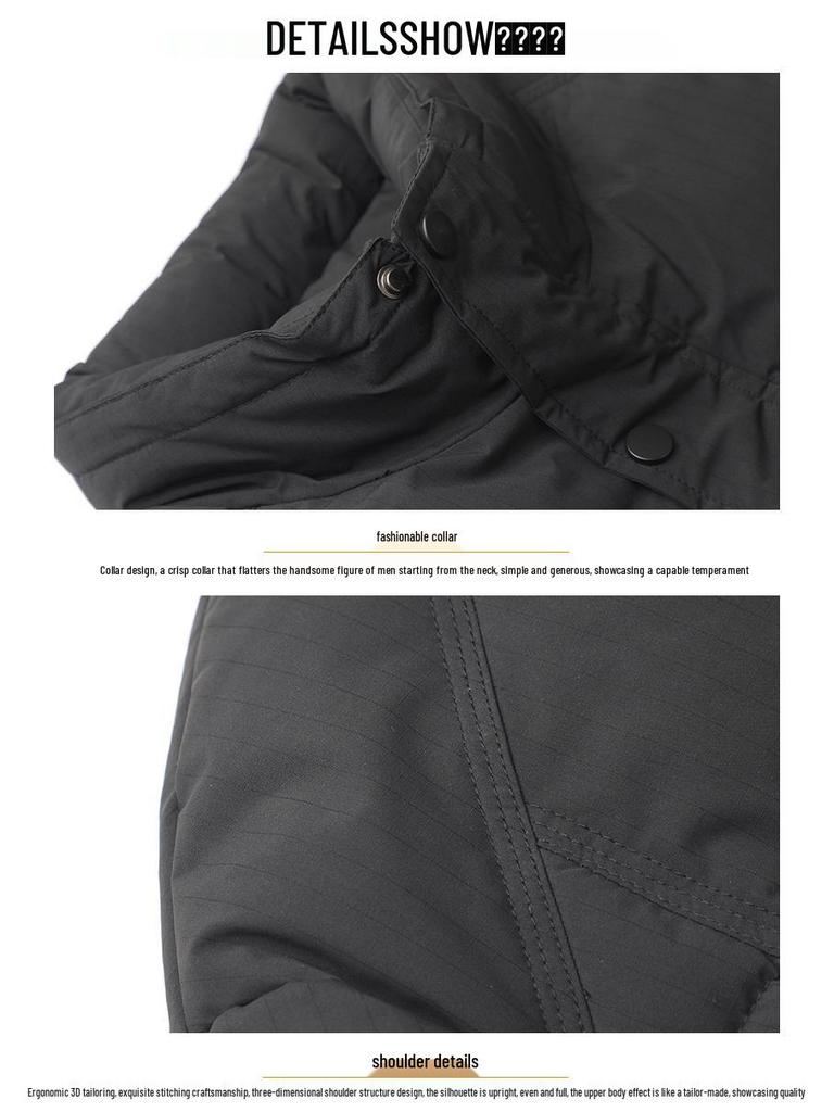 2025 Stylish Cotton Stand Collar Jacket: Winter Business Casual Outerwear for Men
