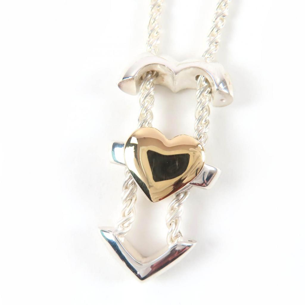 Excellent TIFFANY&Co. Necklace Puzzle Heart Silver 925 Women Used