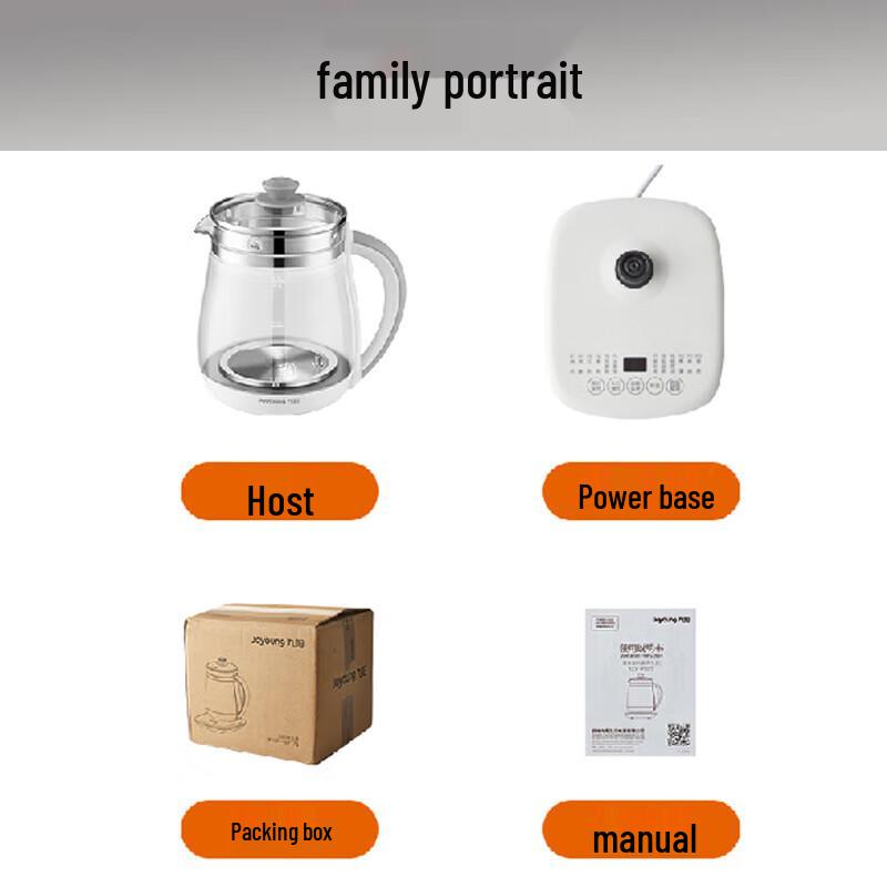 Joyoung 1.5L Smart Glass Health & Tea Kettle CN plug (adapter included)