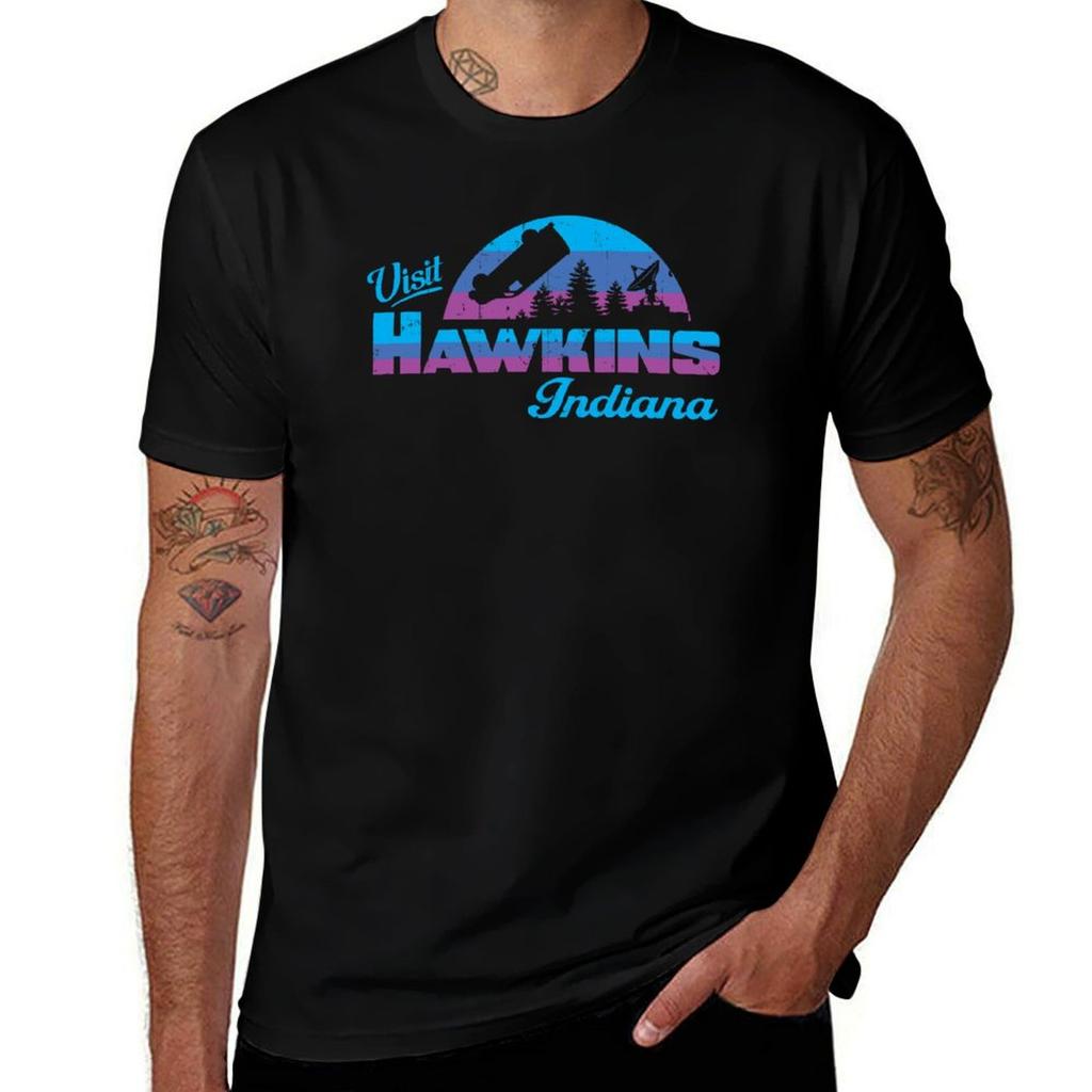 Man Indiana T Hawkins Shirts T-Shirt Man T Shirt Graphic Visit Cotton