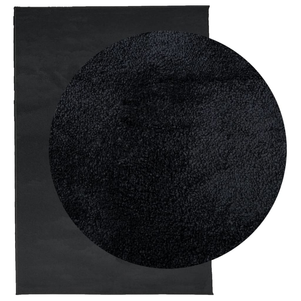 Oviedo Short Pile Rug Black 200 X 280 Cm