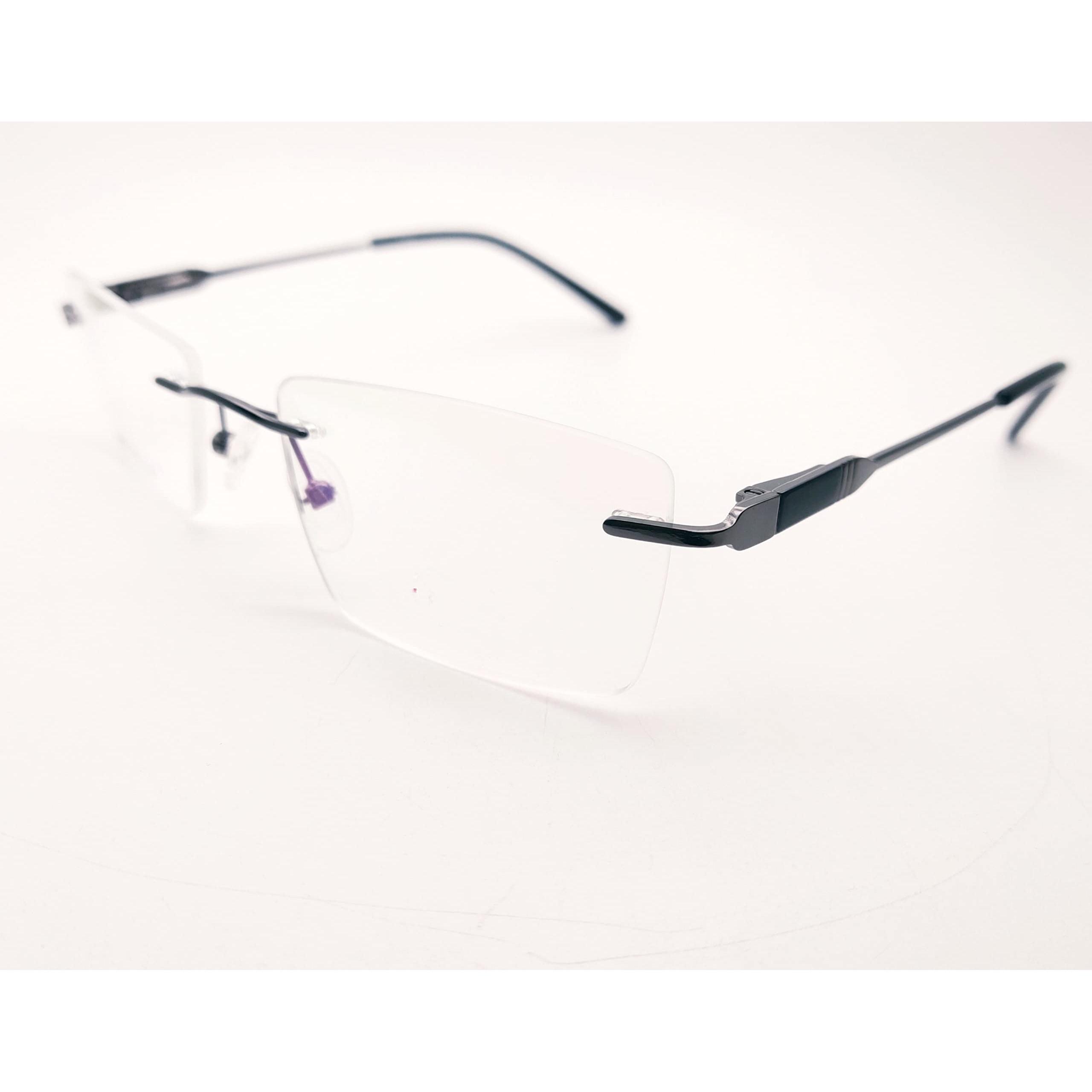 

RSINC Men Rimless Eyeglass Gun Black 8803 53-17-138-IB12 PW-1RD4-OWJN