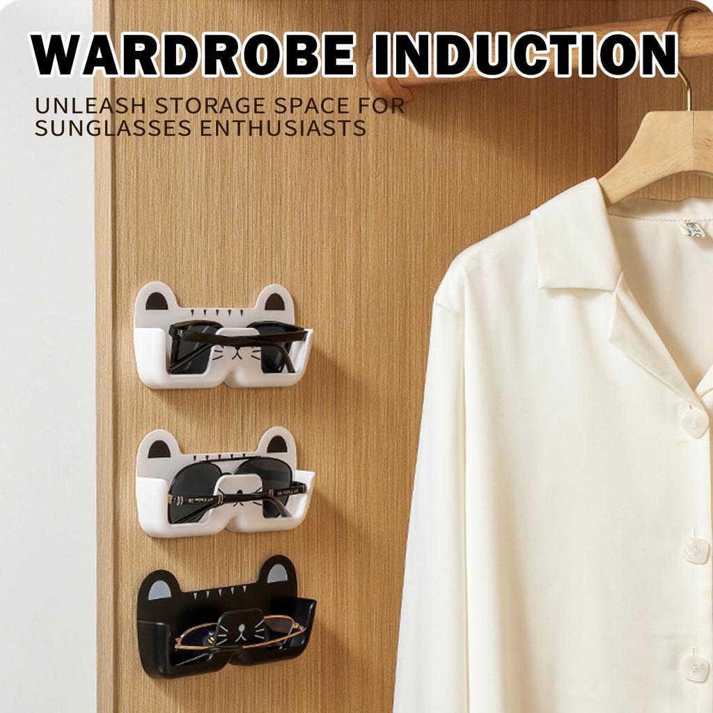 Cute Cartoon Storage Rack Glasses And Sunglasses Box Bathroom Item Storage Rack Hat Storage Wall Mounted Glasses Storage Rack