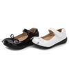 Children's Leather Shoes Elegant Girl Princess Shoes for School Performance Fashion Causal Kids Flat Shoes Black White Versatile