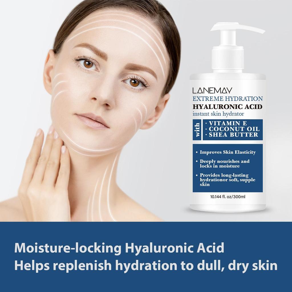 Hyaluronic Acid Body Lotion-Deeply Norishes And Locks In Moisture-Rpovides Long-lasting Hydrationor Soft And Supple Skin-300ml