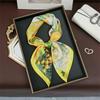 2026 New Fashion Print Silk Hairbands Summer Lemon Scarf Women Elagant Bandana Neck Kerchief Head Bands Foulard Female Scarfs