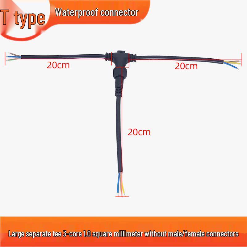 T-Type Waterproof Aviation Plug Connector: 2, 3, or 4-Core Quick Connect Extension, Male & Female, Customizable