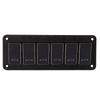 6 Gang Waterproof Toggle Switch Panel DC12V to 24V 3PIN Blue Background Light 30A Pre Wired for RV Yacht Car