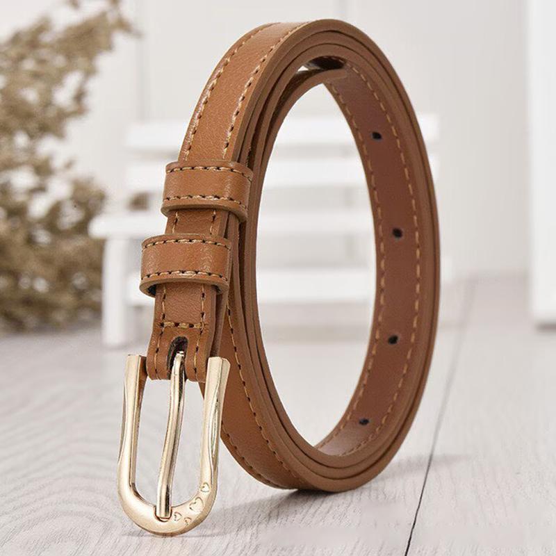 1Pc 105CM 7 Candy Colors Womens PU Leather Belt Skinny Thin Dress Belt Waist Belt Waistband Skirt Jeans Waist Accessories