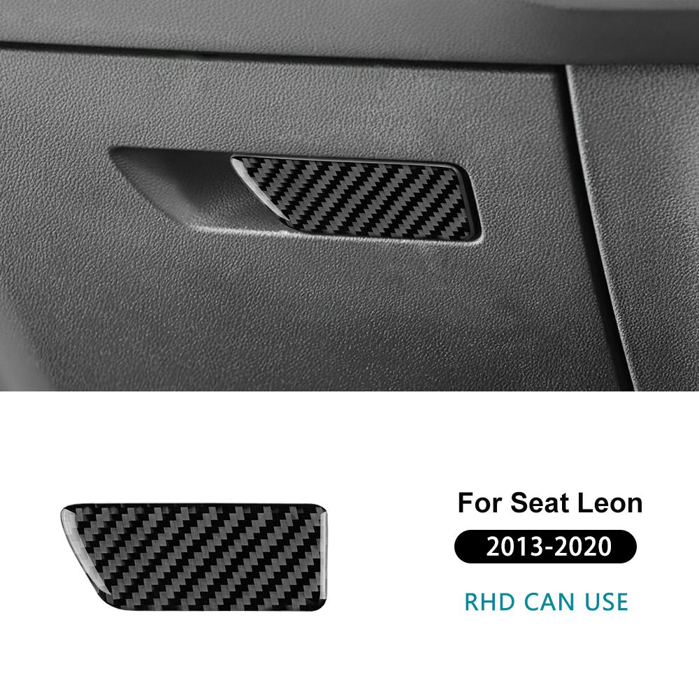 Gtxbn6 Echter Weicher Kohlefaser-Aufkleber Für Seat Leon MK3 2013 2014 2015 2016 2017 2018 2019 2020 LHD RHD Auto Beifahrerfach Schalter