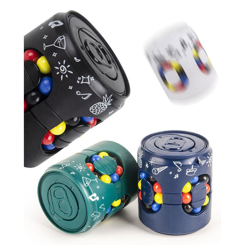Magiczna Fasola Puszka Kostka Puzzle, Magiczna Kostka I Fidget Spinner, Obrotowa Zabawka Fidget Cube