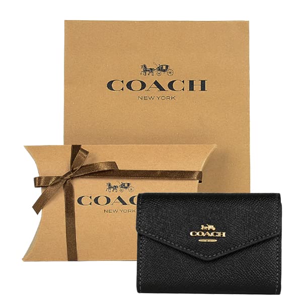 Gift Set with Box and Paper Card Business Card CH487 IMBLK Black [Coach] Bag, Wrapped, Women's Accessories, Case, Holder, (black)