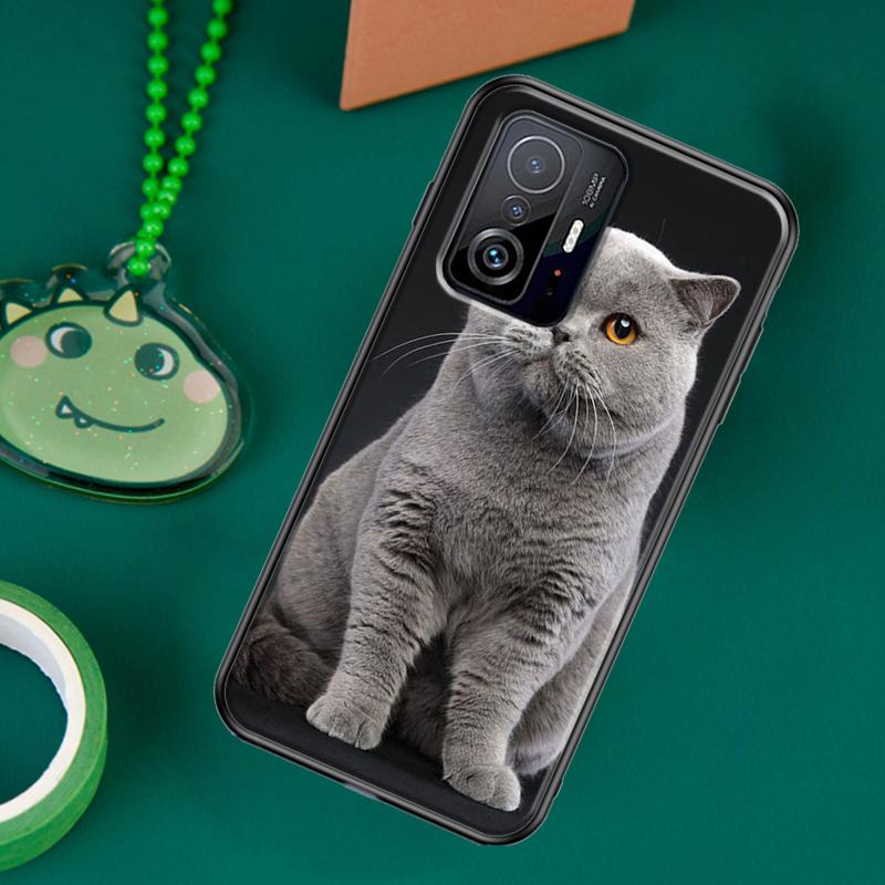 British Shorthair Cat Case For POCO F5 X5 X3 Pro X4 F4 GT F3 M5s C40 Cover For Xiaomi 13 12 Lite 11T 12T Pro 12X