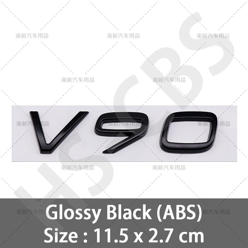 

Gloosy V40 V50 V60 V90 Emblem Trunk Label Car Stickers For Volvo Accessories Rear Trunk Logo Displacement Decal Car Styling