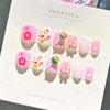 Flower Children False Nails Bears Cartoon Nail Accessories Kids Fake Nail Extension  Girls Gift