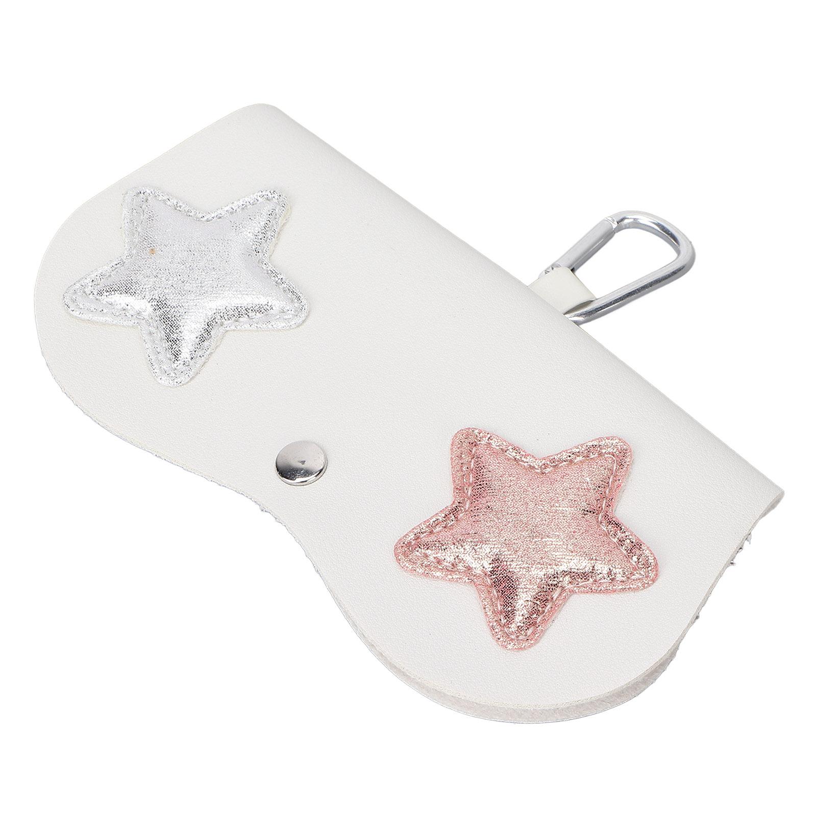 

Glasses Bag Five Pointed Star Pattern Portable Glasses Protection Storage Decoration BagWhite