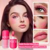 Mushroom Head Pink and Tender Girlish Blush Natural Brightening Contour Liquid Blusher Long Lasting Non Fading Contour Cosmetics Face Cheek Makeup