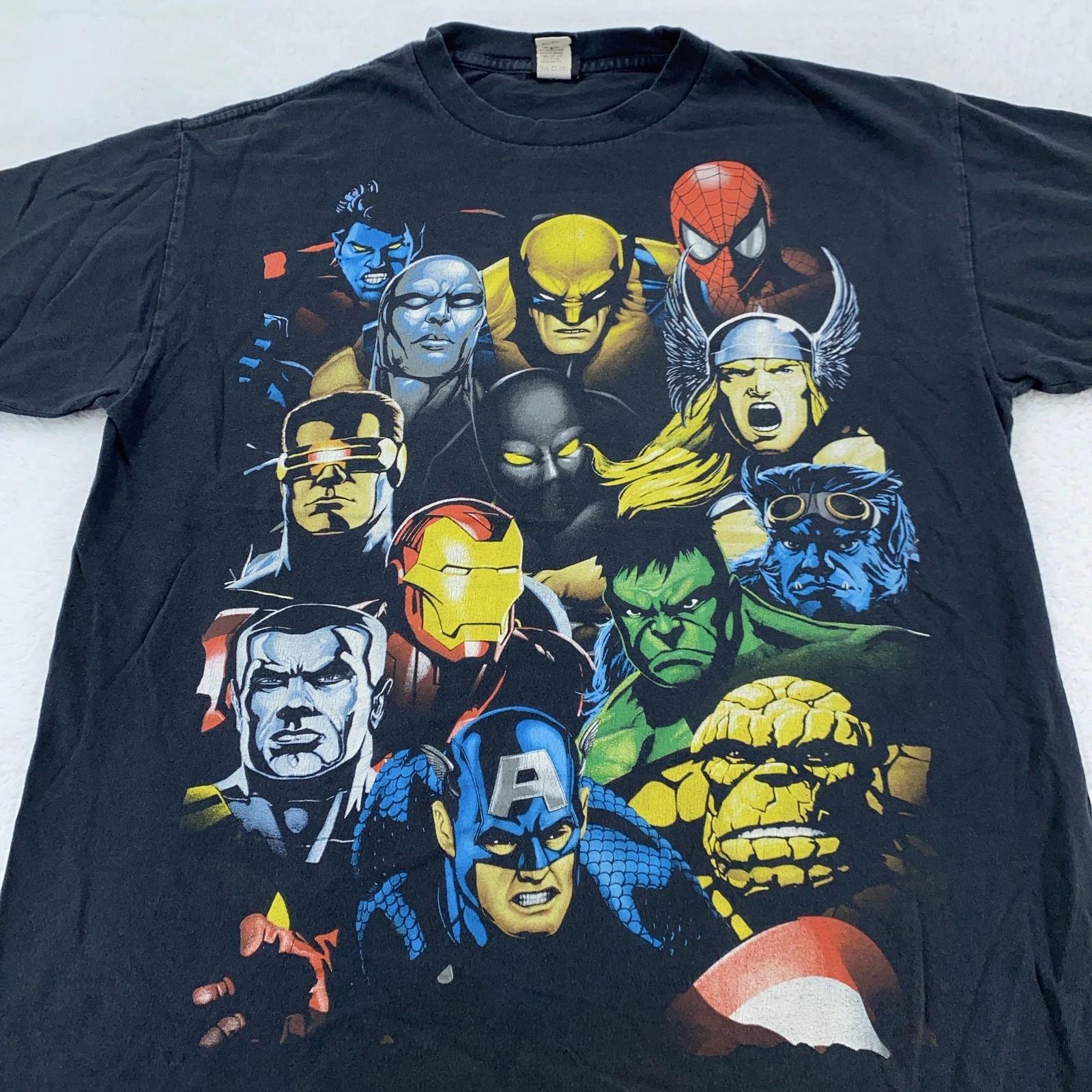 Marvel Mad Engine Shirt Mens Large Comics Spider-man Avengers X-Men Heroes L
