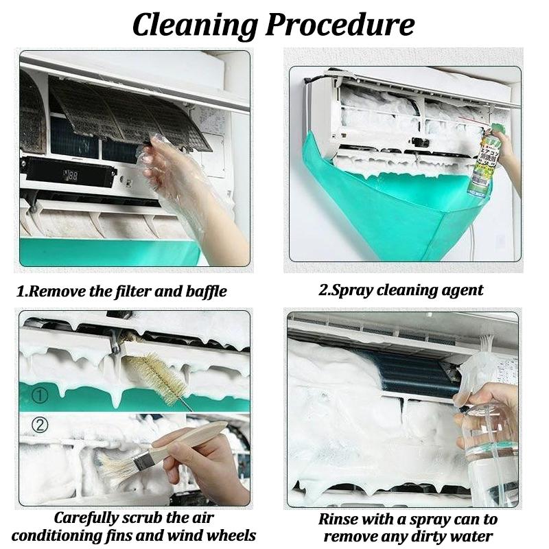 Air Conditioner Cleaning Cover Kit Clean Tool Waterproof Dust Protection Cleaning Cover Bag with Water Pipe For Household