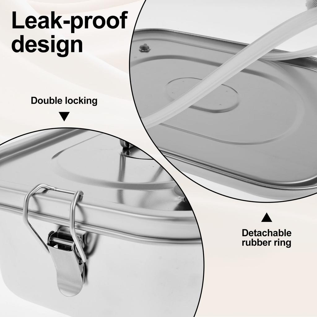 Double-layer Lunch Box Portable 4 Compartment Food Box Large Capacity Food Container With Fork Spoon Picnic Keep Fresh Lunch Box