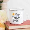 Teacher Mode Off Print Enamel Mug Cup for Coffee Original Coffee Cups Drinkware Unusual Mugs Personalized Funny Beer Travel Cute