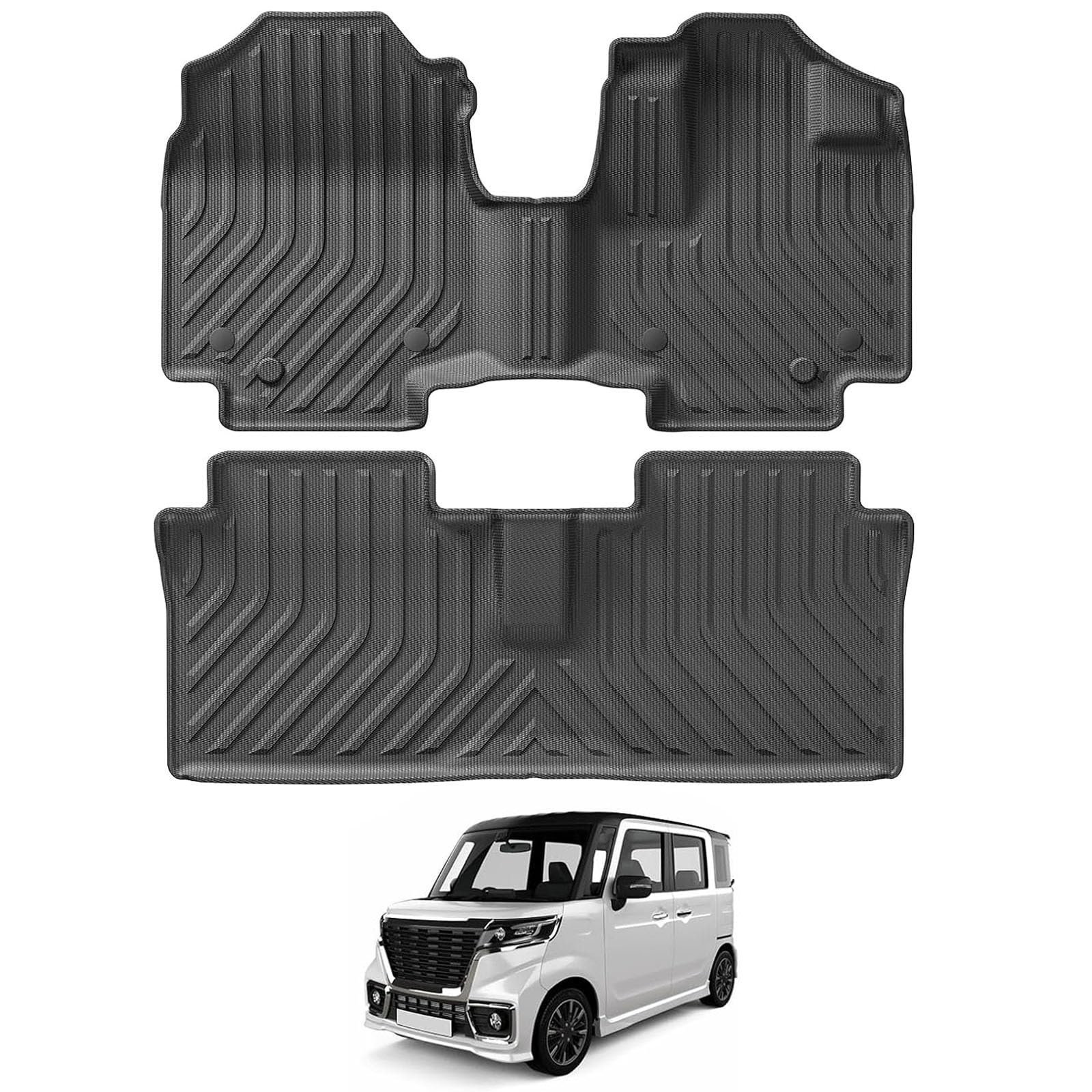 

LUCKEASY Suzuki New Spacia Spacia Custom MK54S MK94S Эксклюзивный 3D коврик для пола, изготовленный на заказ, ноябрь 2023, автомобильный коврик, второй коврик, материал TPE, водонепроницаемый чёрный