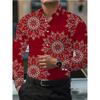 Men's Splice Geometry Beach Shirt Black White Hawaiian Casual Shirt Men's Vintage Shirt Long Sleeve Top